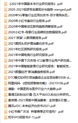 2021百大行業(yè)報告資源_免費(fèi)領(lǐng)取